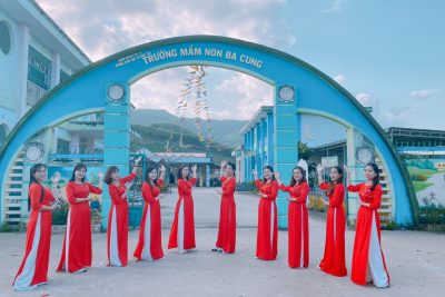 CĐCS Trường Mầm non Ba Cung tham dự cuộc thi ” Nét đẹp áo dài Việt”